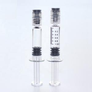 China Transparent Luer Lock Prefilled Glass Syringe 1cc on sale