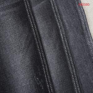China Black Heavy Cotton Spandex High Stretch Denim Fabric for Women Jean Pants on sale
