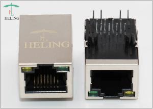 Quality 100Mb RJ45 Female Connector 1 X 1 Port With LED Tab Up For VOIP Gateway Setup / Router for sale