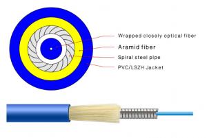 Indoor Aramid Yarn FRP Strength 4 Core Fiber Optic Cable
