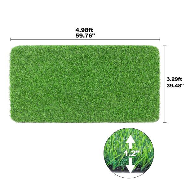 200 Stitches/M PE Material Non Infill Artificial Turf 50mm 18000 Dtex For Football/Soccer Sports