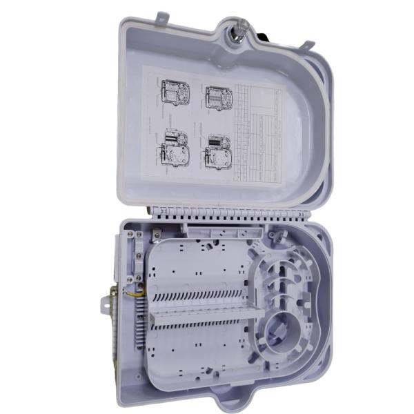 24-core 1x16 PLC Fiber Optic Wiring Closet Distribution Box for FTTH FTTX Waterproof Cable Terminal