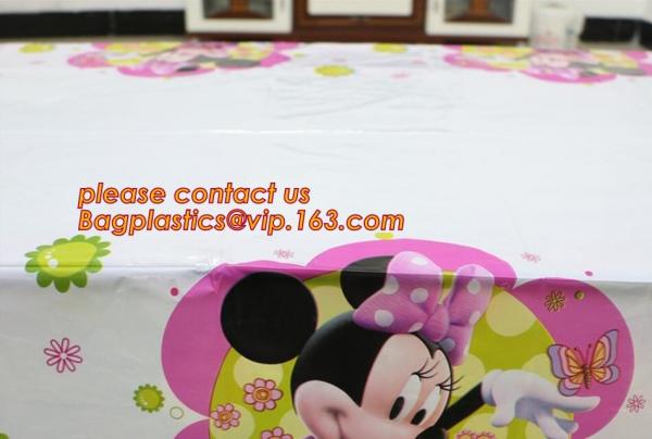Creative Boys Girls Birthday Party Tablecloth Plastic Disposable Outdoor Kids Supplies Accessories, happy birthday party