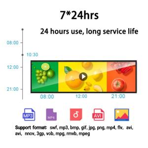 Stretched Bar LCD Display from 16.2 Inch