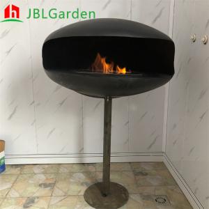 Quality 2mm 3mm Ethanol Fire Pits Indoor Round Free Standing Decorative Fire Pit 800mm for sale