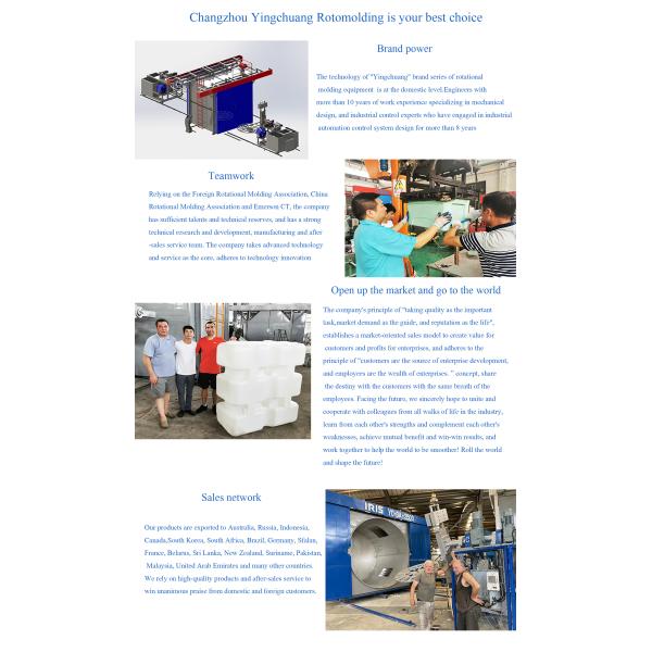 YC-MH1200 1T Rock and Roll Machine water tank machine rotomolding machine for sales