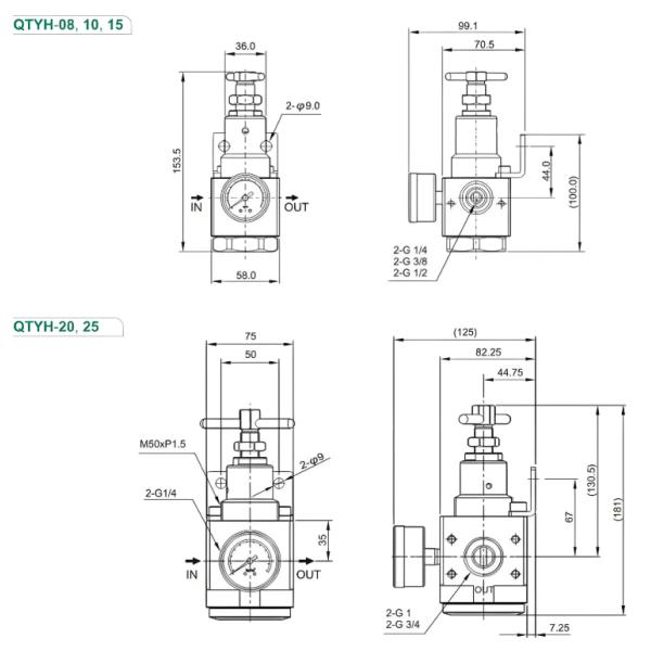 QTYH Series stainless steel pressure reducing valve