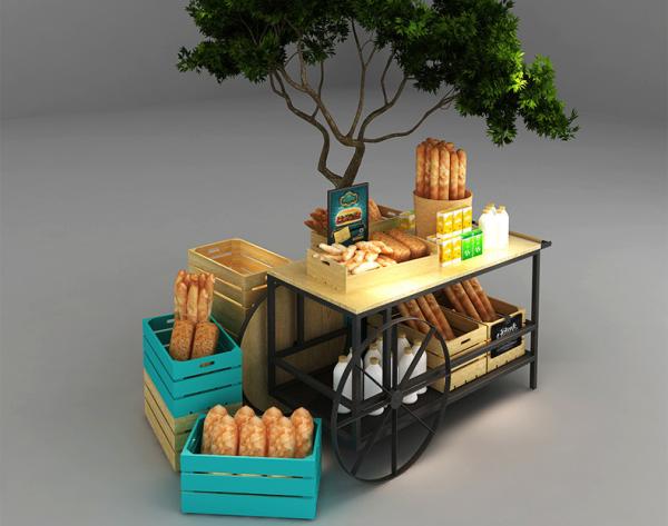 Buy Car Design Bakery Display Racks / Bread Display Showcase Automobile Styling at wholesale prices