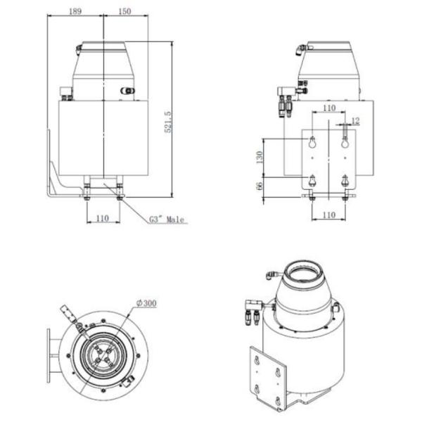 Atomizer Cleaner TUC206 Focusing On Robot Painting System