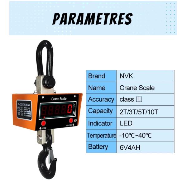 CHOCS-3T Digital Wireless 3 Tons Electronic Hanging Scale