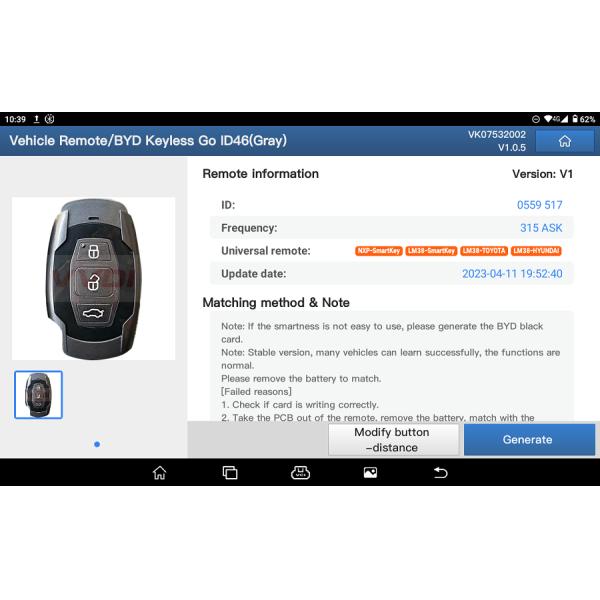 Launch X431 Key Programmer Remote Maker