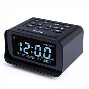 Quality Rechargeable Digital Alarm Clock Radio Portable With Temperature Sensor for sale