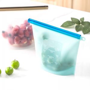 Quality 1000ML Reusable Silicone Freezer Bags BPA Free For Vegetable for sale