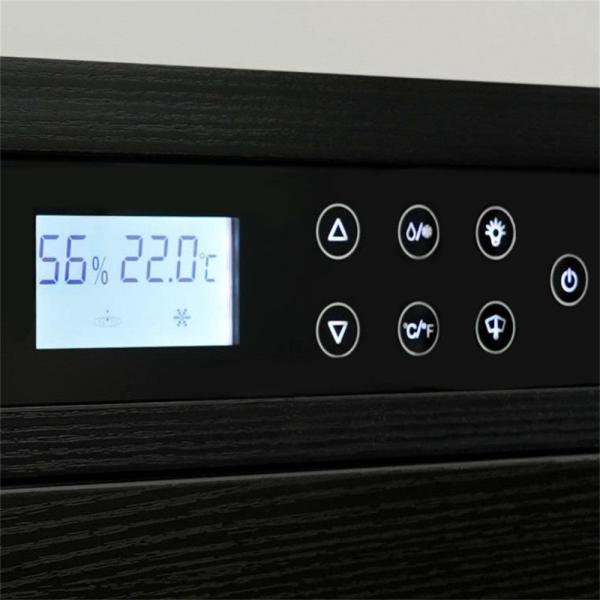Precision Temperature Control Black Solid Wood Kitchen Wine Cooler