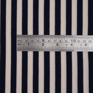 China Plain Black And White Striped Knit Fabric 210cm Organic Yarn Dyed Knit Material on sale