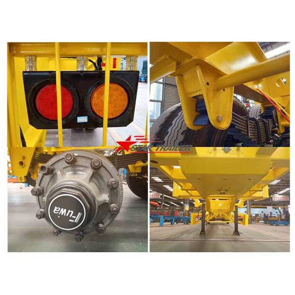 Yellow Color Terminal Trailer Double Axles Container Transport For Truck