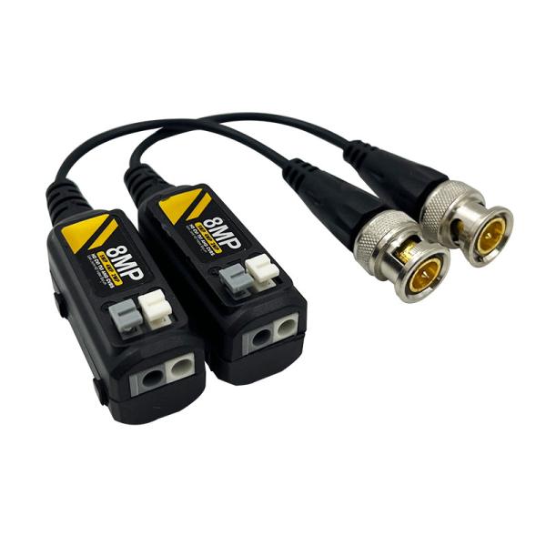 Buy 8MP Single Port HD Analog Camera Video Balun Passive Transceiver BNC To Rj45 Cat5 Cat6 UTP Cable  TVI/CVI/AHD/CVBS at wholesale prices