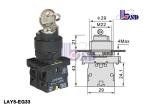 Stable Selector Switch 3 Position Spring Return Key Switch ROHS And UL Certified