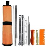 10PCS Chainsaw Sharpening Filing Kit 5.2mm File for 3/8 PRO Chain Customized