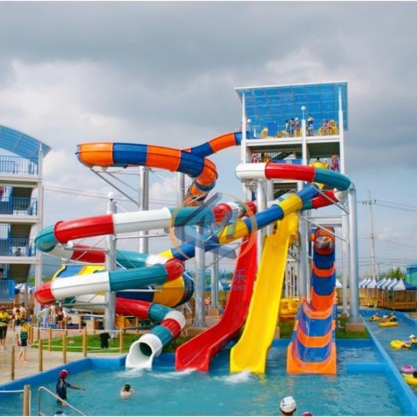 Durable Public Water Slide Funny Commercial Pool Slides For Children