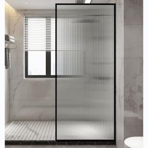 Quality 8-10mm Rainbow Figured Tempered Glass Shower Screen Bathroom Partitions Cubicles Divisions for sale