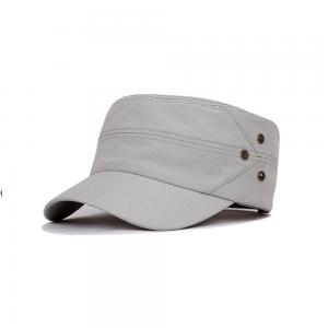 China 100% Cotton Military Cap , Flat Top Blank Adjustable Military Cap Multi Panel on sale