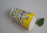 OEM PLA Lined Insulated Disposable Coffee Cups Double Wall For Popcorn