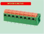 WT142R-5.08/7.62 spring type terminal block pcb spring terminal block factory