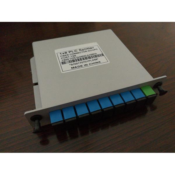 Single Mode Fiber Optic PLC Splitter 1x8 Cassette Card Type Sc/Upc Lightweight