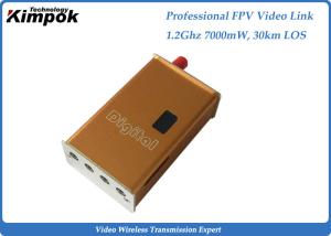 Quality LOS long range FPV transmitter , 6000mW Wireless Analog Transmitter 1.2Ghz for sale