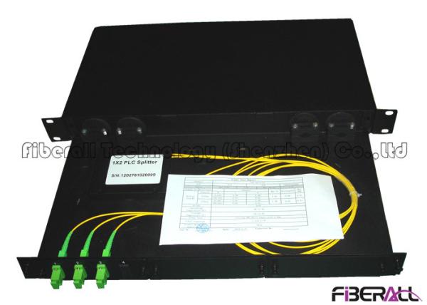 Buy Rack Mounted Fiber Optic PLC Splitter 1x2 With Patch Panel And Adapter at wholesale prices