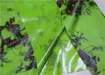 Green Fruits Printed Fake Leather Fabric , Tablecloth Printed Leather Fabric