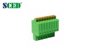 Quality 2 - 24 Number Of Contact Female Pluggable Terminal Blocks Spring Connector for sale