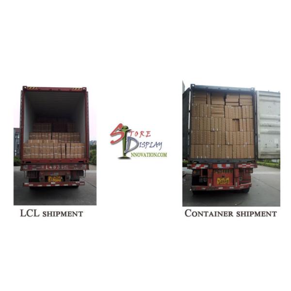 4 Layers Metal Table Top Display Stands With Back Open Door 10