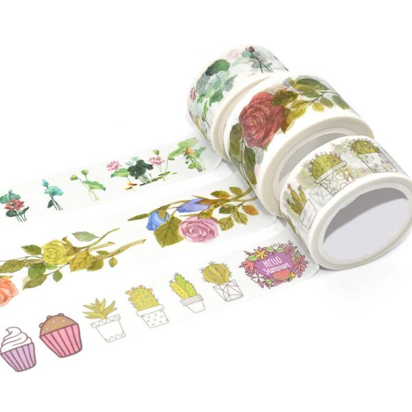 Self Adhesive Washi Paper Tape Custom Printed Waterproof Masking Washi Tape