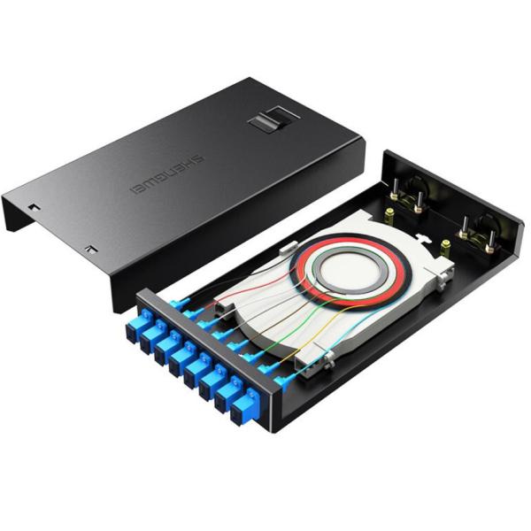 12 Core Integrated Splicing Tray Fiber Optic Accessories With FC Port Fiber Optic Splice Tray