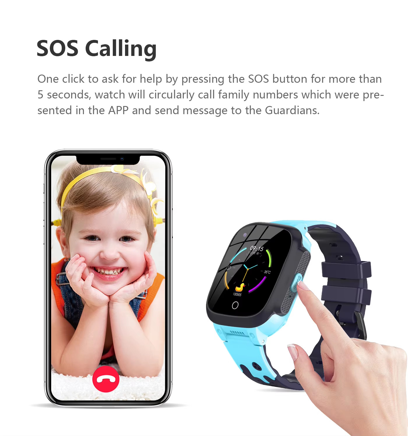 IP67 Waterproof Gps Tracker Watch Alarm Clock LT25 For Kids 240x240
