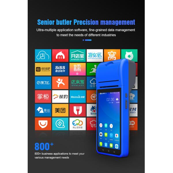 Smart Handheld POS Terminal Printer 3G WIFI BT Barcode Scanner