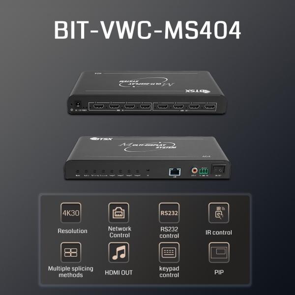 4K60 HDMI Video Wall Controller with 600MHz Processing for Engineering Display Applications and RGB444,YUV444,YUV422 Color Formats