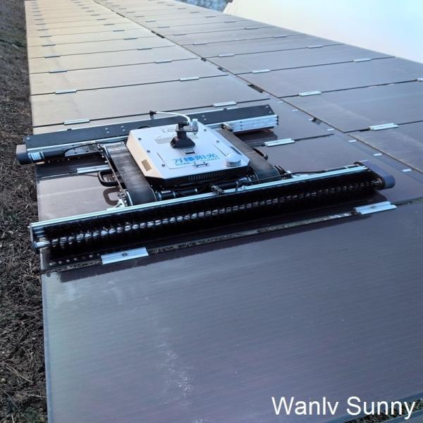 Buy 24V Operating Voltage Solar Panel Cleaning Robot with DC Motor and Rolling Brush Heads at wholesale prices