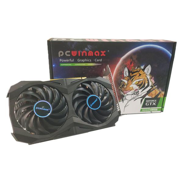 PCWINMAX Geforce GTX 1660 SUPER 6GB GDDR5 192Bit Dual Fan Computer Graphic Cards Support OEM ODM Wholesale