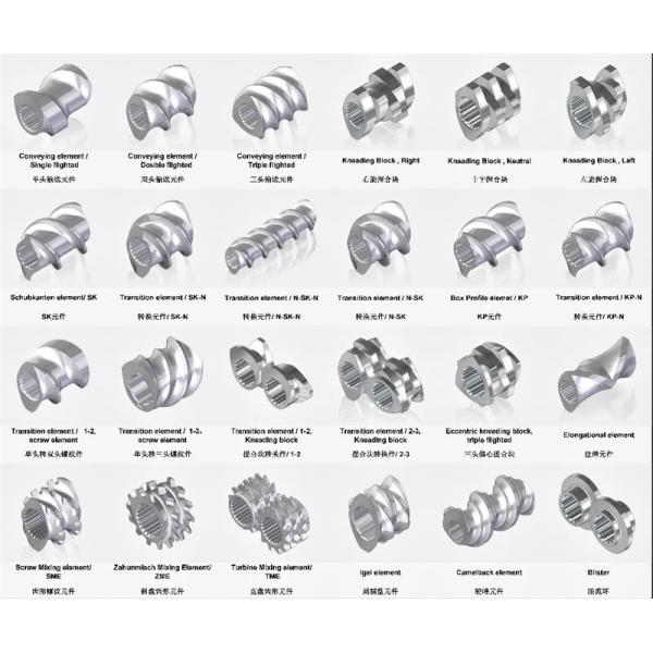 Bimetallic Type50 Extruder Screw Elements 38CrMoAlA