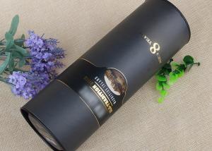 Quality Custom Hot Stamping Paper Tube Packaging Black For Wine Bottle FDA Approval for sale