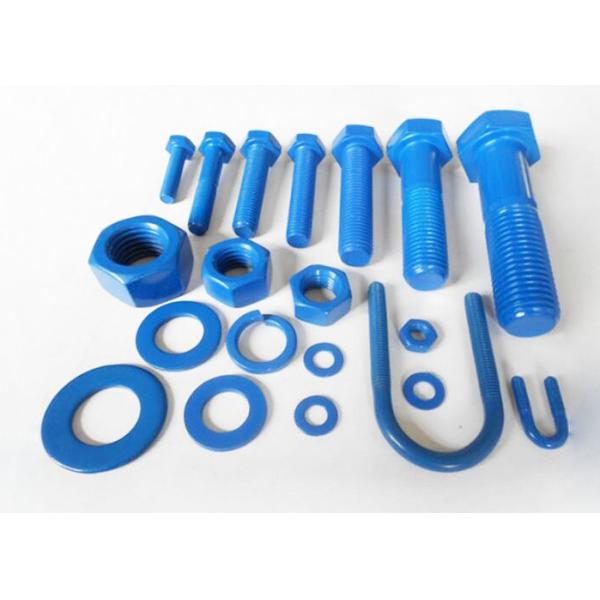 Fluoropolymer Coated Double Ended Bolt Zinc Plating For Out Torque