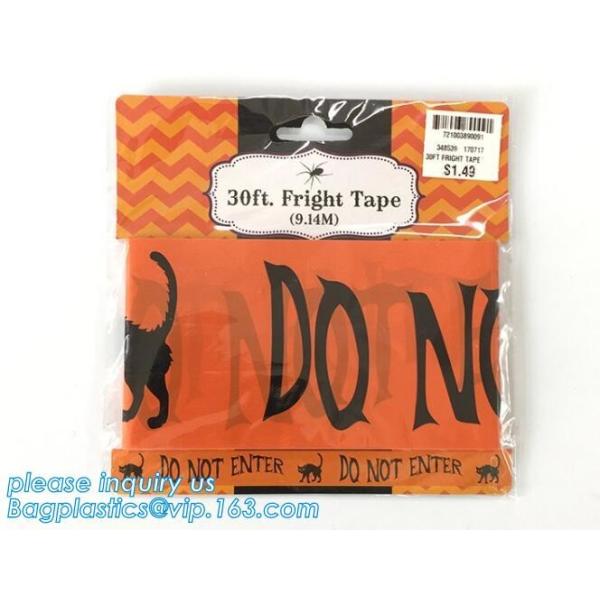Caution Tape Halloween Red and White Banner Tape,EPI manufacturer in low price Halloween Caution Tape bagplastics packag