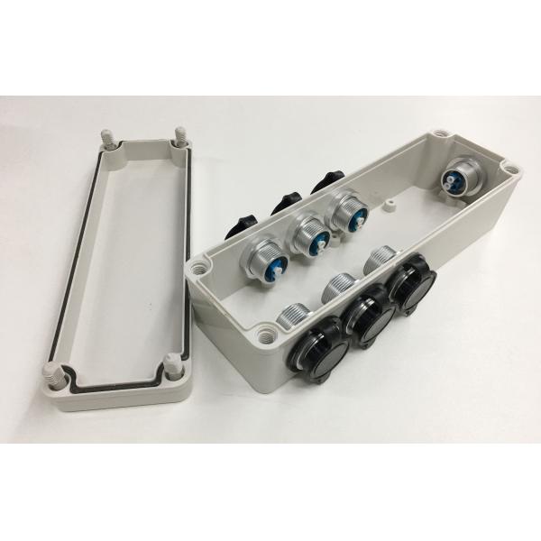 FTTA Pole Mountable ABS Optical Fiber Cable Joint Closure 6 Port PDLC Water Proof