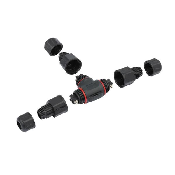 IP68 2PIN 3PIN Waterproof Power Connector For Outdoor LED Lighting