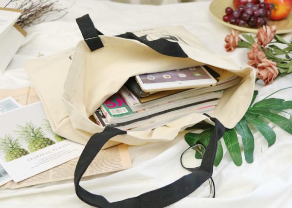 Buy Custom Printed Canvas Tote Bags , Work / Travel Canvas Bag Large Loadability at wholesale prices