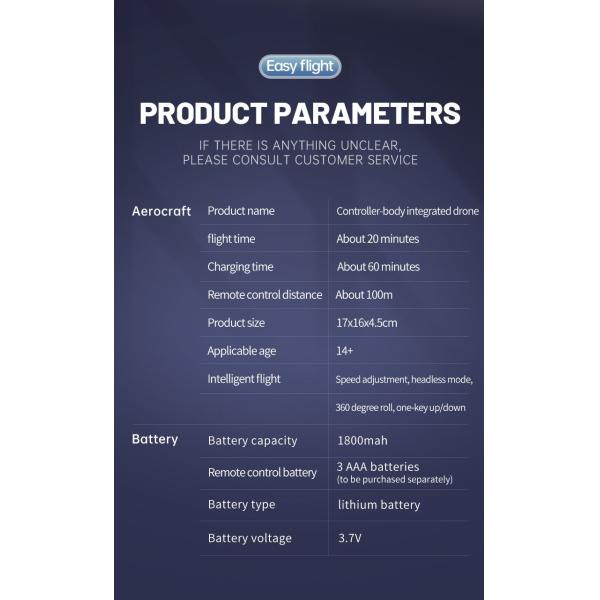 50M Dual Camera Battery Powered Drones WIFI FPV RC Drone For Beginner