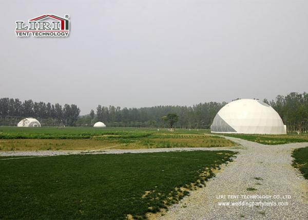 Buy 20m Diameter Transparent Geo Shelter Dome Tent With Hot - DIP Galvanized Steel Connectors at wholesale prices